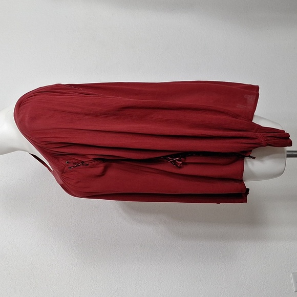 Jessica Simpson Rosewood Bailey Long Sleeve Boho Romantic Lace Up Blouse Size 1X - Picture 7 of 14